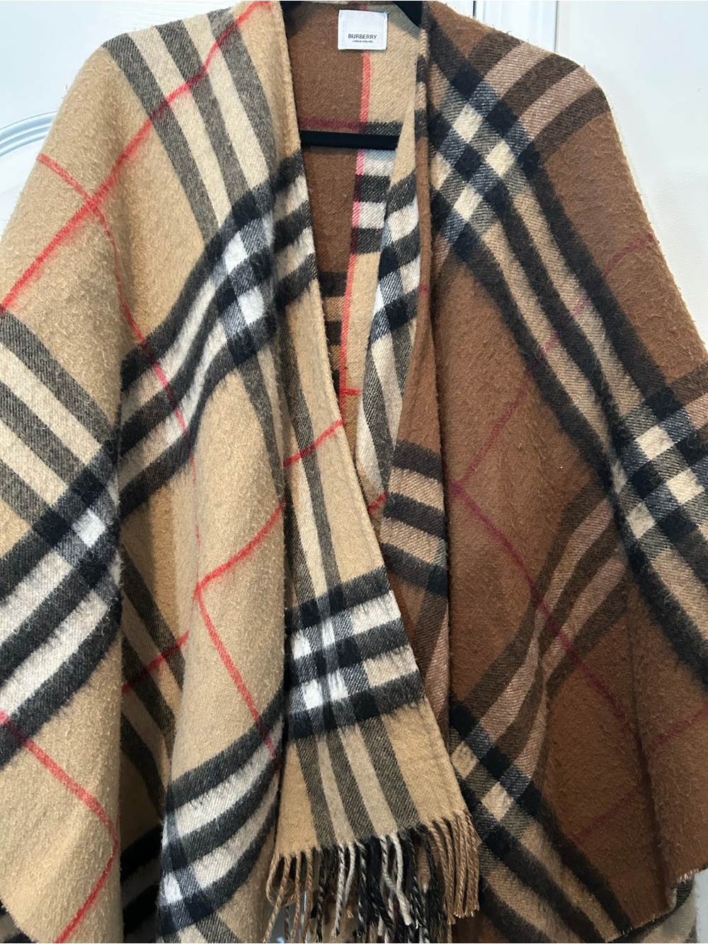 Burberry Camel and Brown Classic Check Wrap
